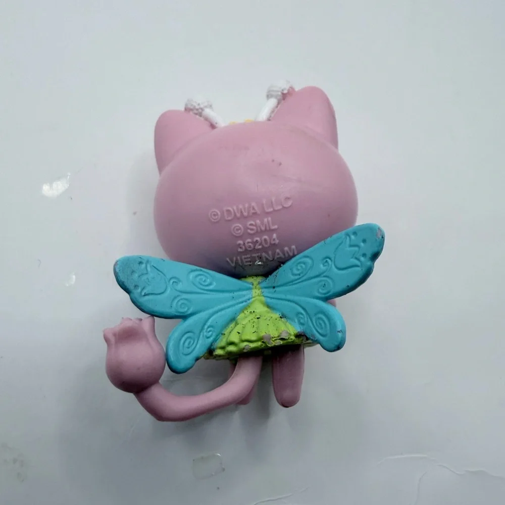 Gabbys Playhouse kitty fairy Pink Cat Figurine Flowers cake topper - Picture 3 of 8